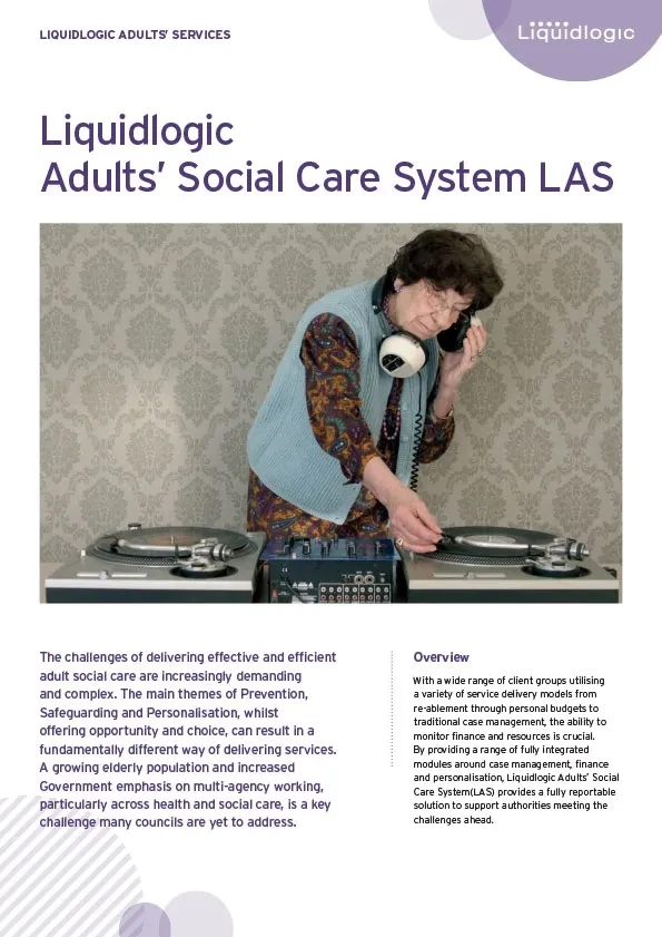 Liquidlogic Social care system brochure