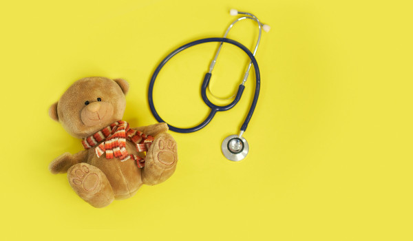 teddy and stethoscope yellow