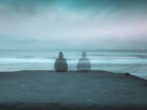 A picture of someone frightening loneliness.