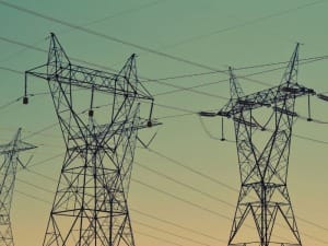 A picture showing the electricity grid and pylons.
