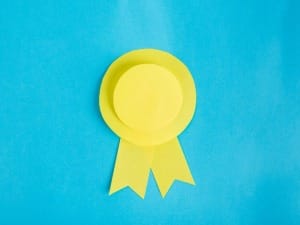 a picture displaying an award.