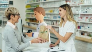 A picture of a pharmacist using CareFlow EPMA.