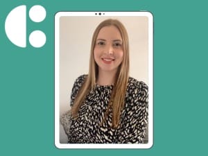 a picture of Ella Bosworth with a System C background.