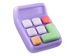 A picture of a calculator graphic.