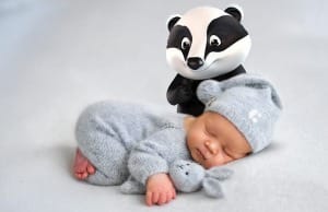 BadgerNet Badger with a new born baby.