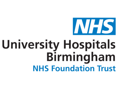 University Hospitals Birmingham NHS logo.