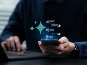 A picture of System C AI solution on a mobile device.