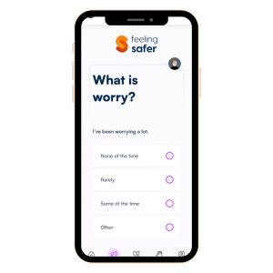 An image of the Feeling Safer App's survey feature.