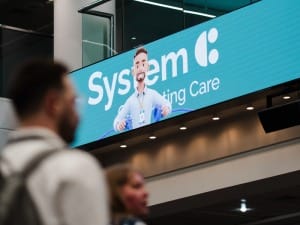 A picture of a digital banner at System C UserCon 2026.