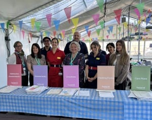 Picture of a clinically-led team completing a paper-picnic.