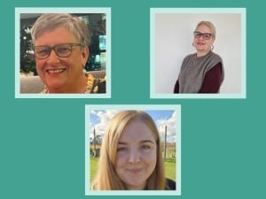 An image of (from left to right) Hailey, Averil and Ngaire, clinicians from New Zealand.