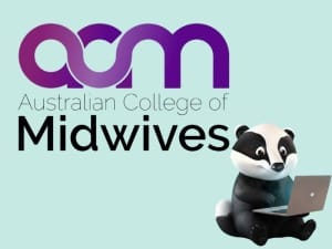 A picture of the System C BadgerNet badger with the ACM logo.