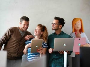 A picture of a Social Care and Education Team with a System C character.