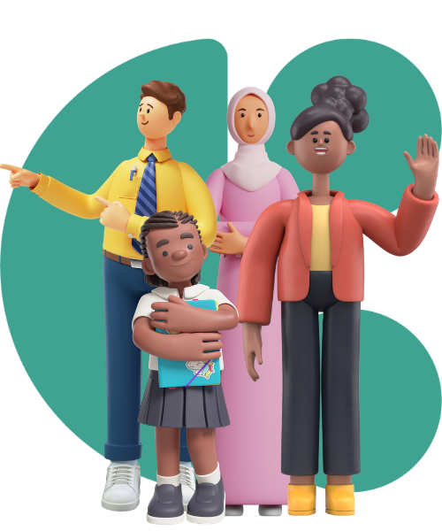 A picture of social care workers with the System C logo in the background.